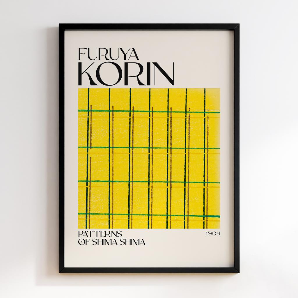 Постер Japanese woodblock patterns from Shima Shima 1904 by Furuya Korin #232