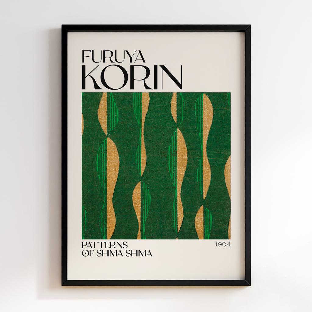 Постер Japanese woodblock patterns from Shima Shima 1904 by Furuya Korin #233