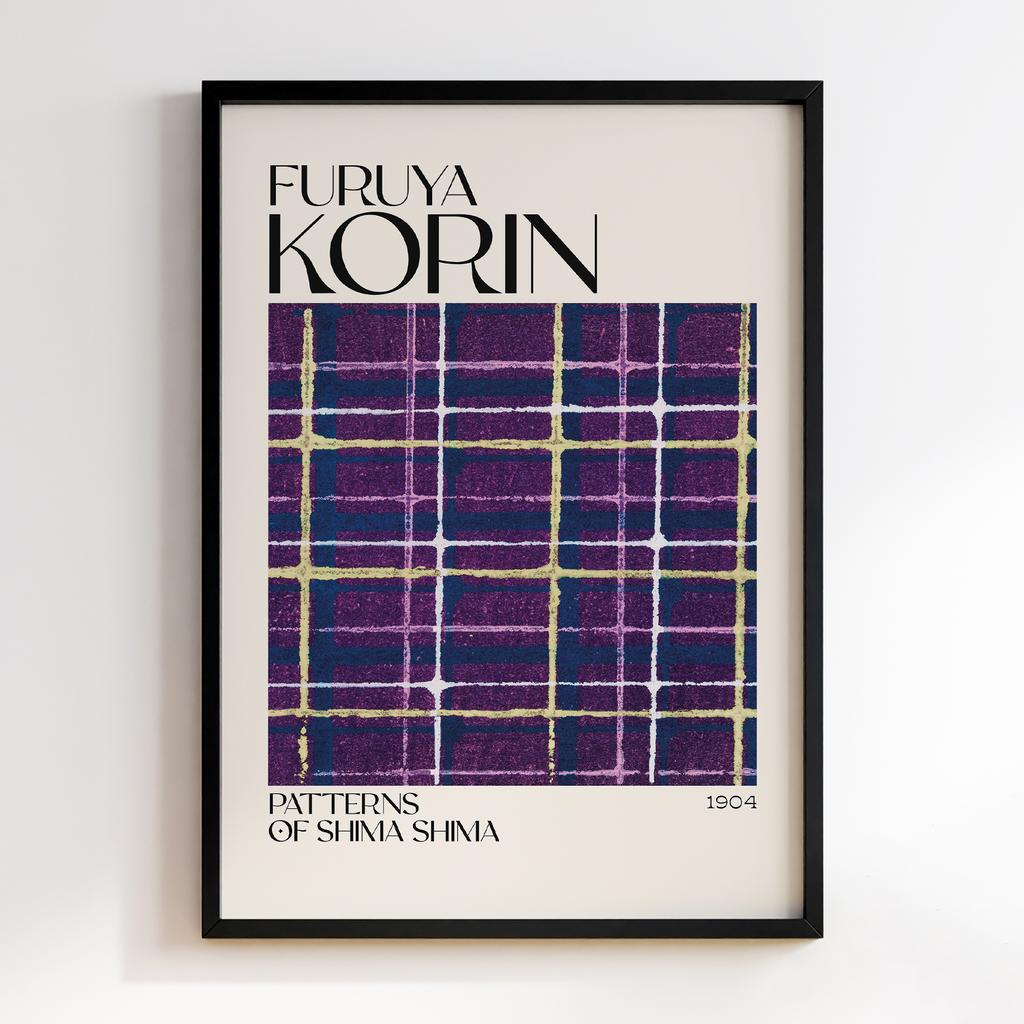 Постер Japanese woodblock patterns from Shima Shima 1904 by Furuya Korin #234