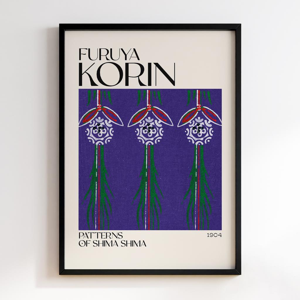 Постер Japanese woodblock patterns from Shima Shima 1904 by Furuya Korin #236