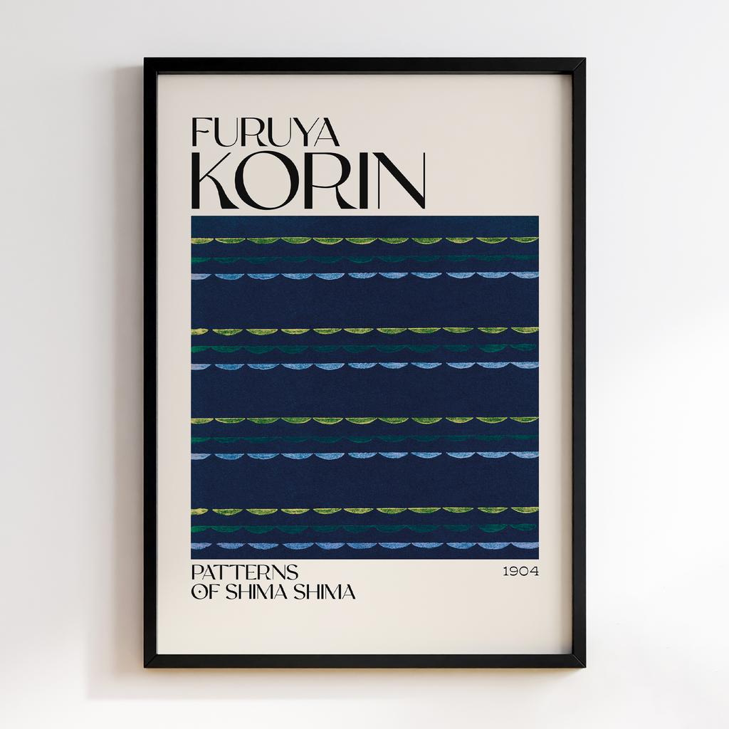 Постер Japanese woodblock patterns from Shima Shima 1904 by Furuya Korin #238