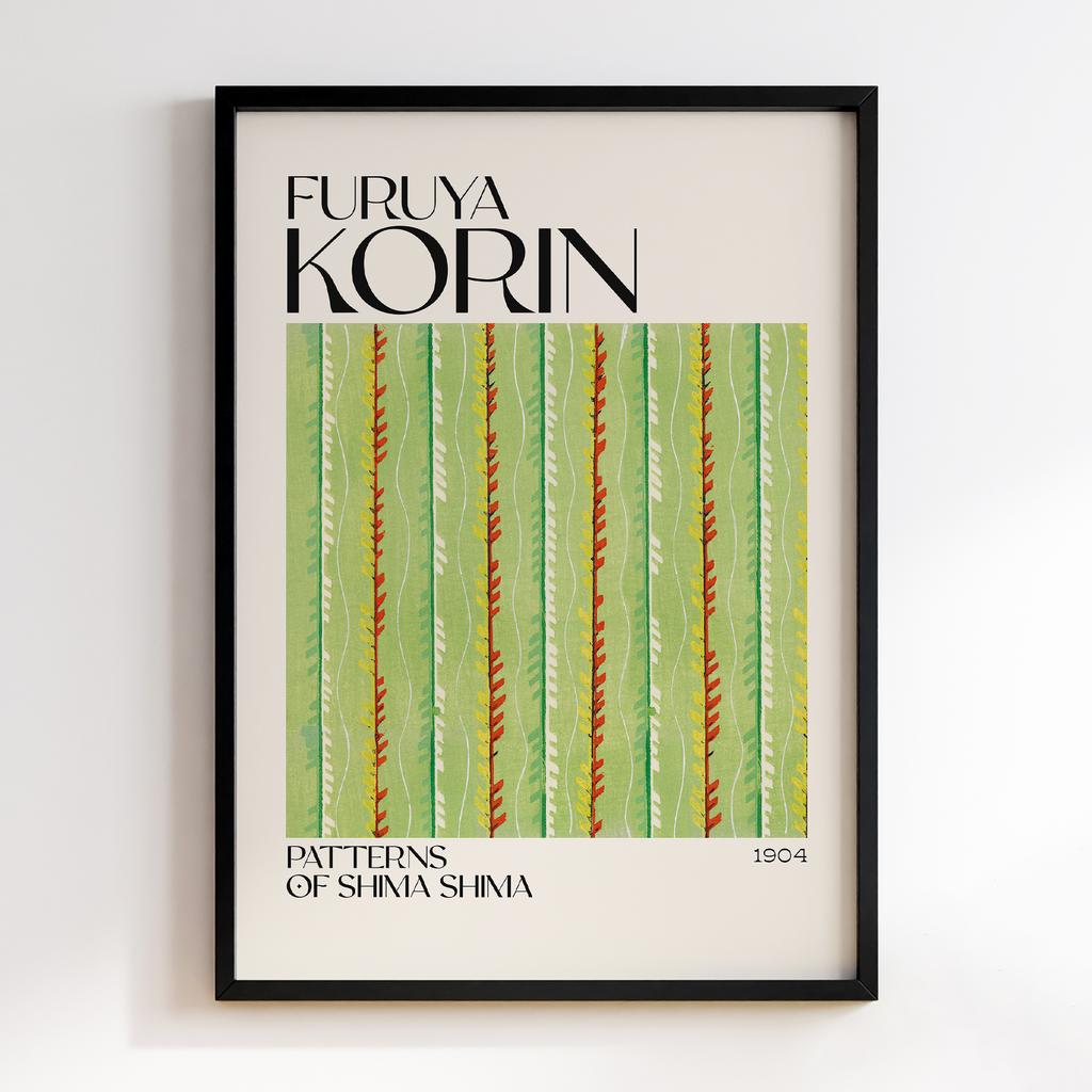 Постер Japanese woodblock patterns from Shima Shima 1904 by Furuya Korin #239