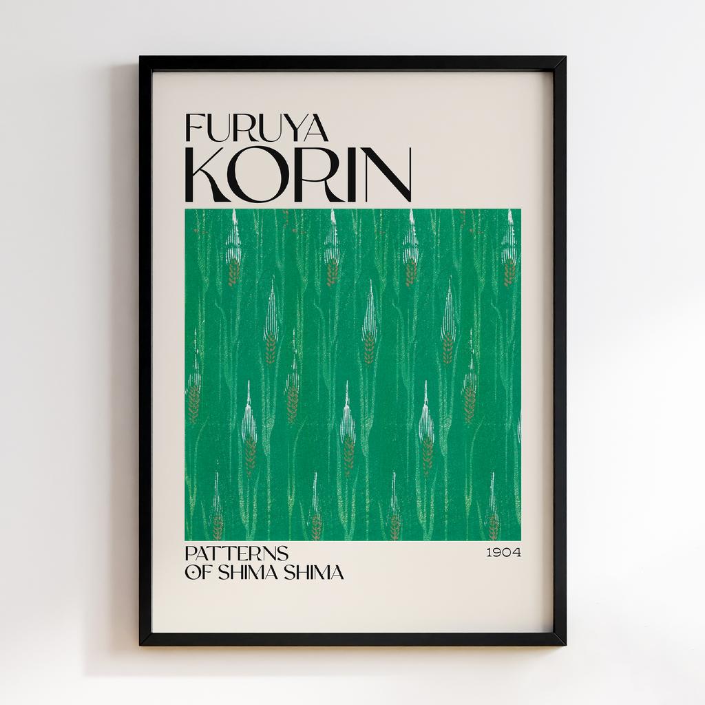 Постер Japanese woodblock patterns from Shima Shima 1904 by Furuya Korin #242