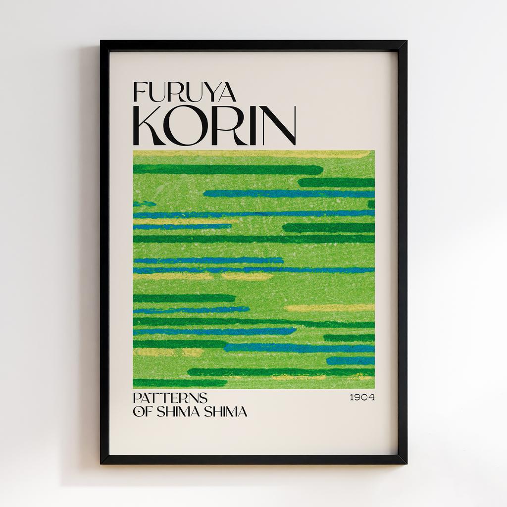 Постер Japanese woodblock patterns from Shima Shima 1904 by Furuya Korin #243