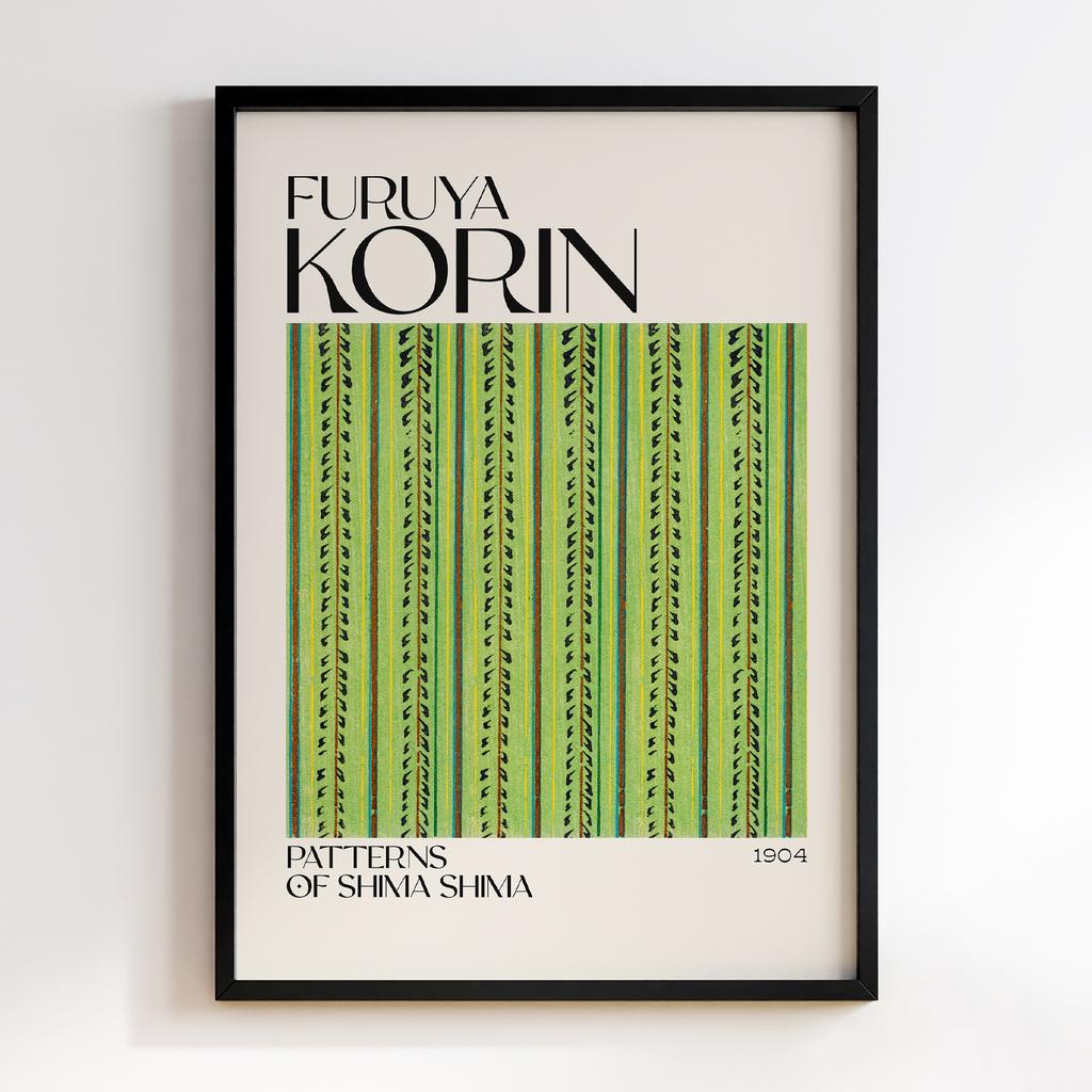 Постер Japanese woodblock patterns from Shima Shima 1904 by Furuya Korin #244