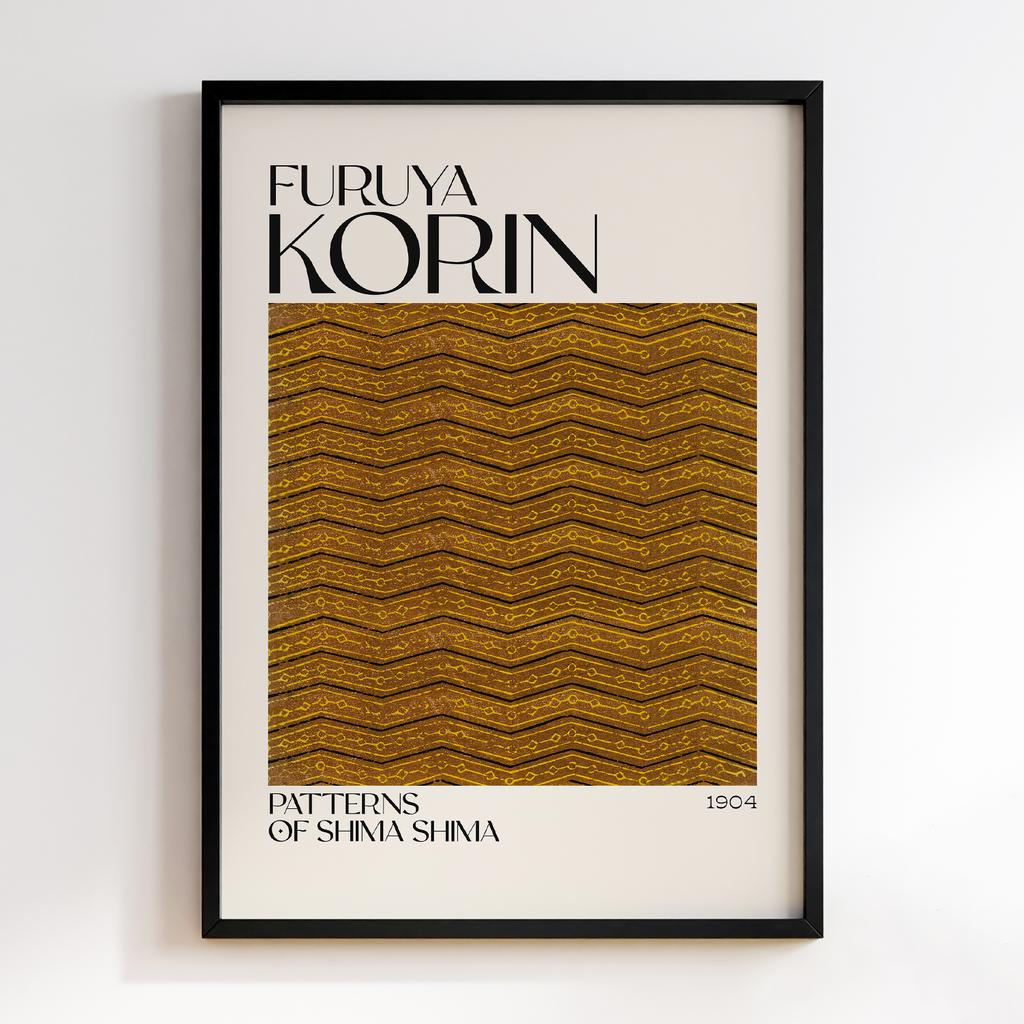 Постер Japanese woodblock patterns from Shima Shima 1904 by Furuya Korin #245