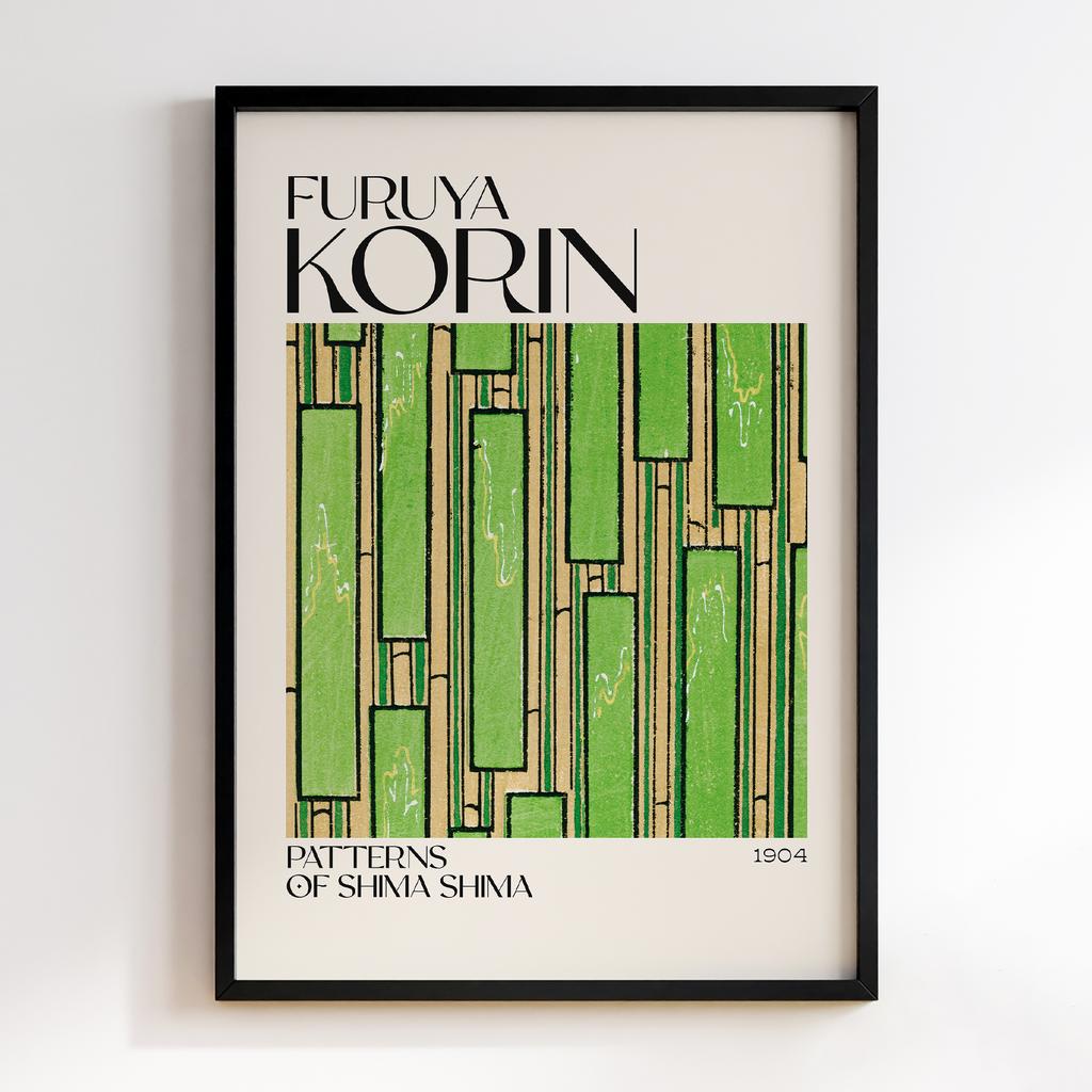 Постер Japanese woodblock patterns from Shima Shima 1904 by Furuya Korin #246