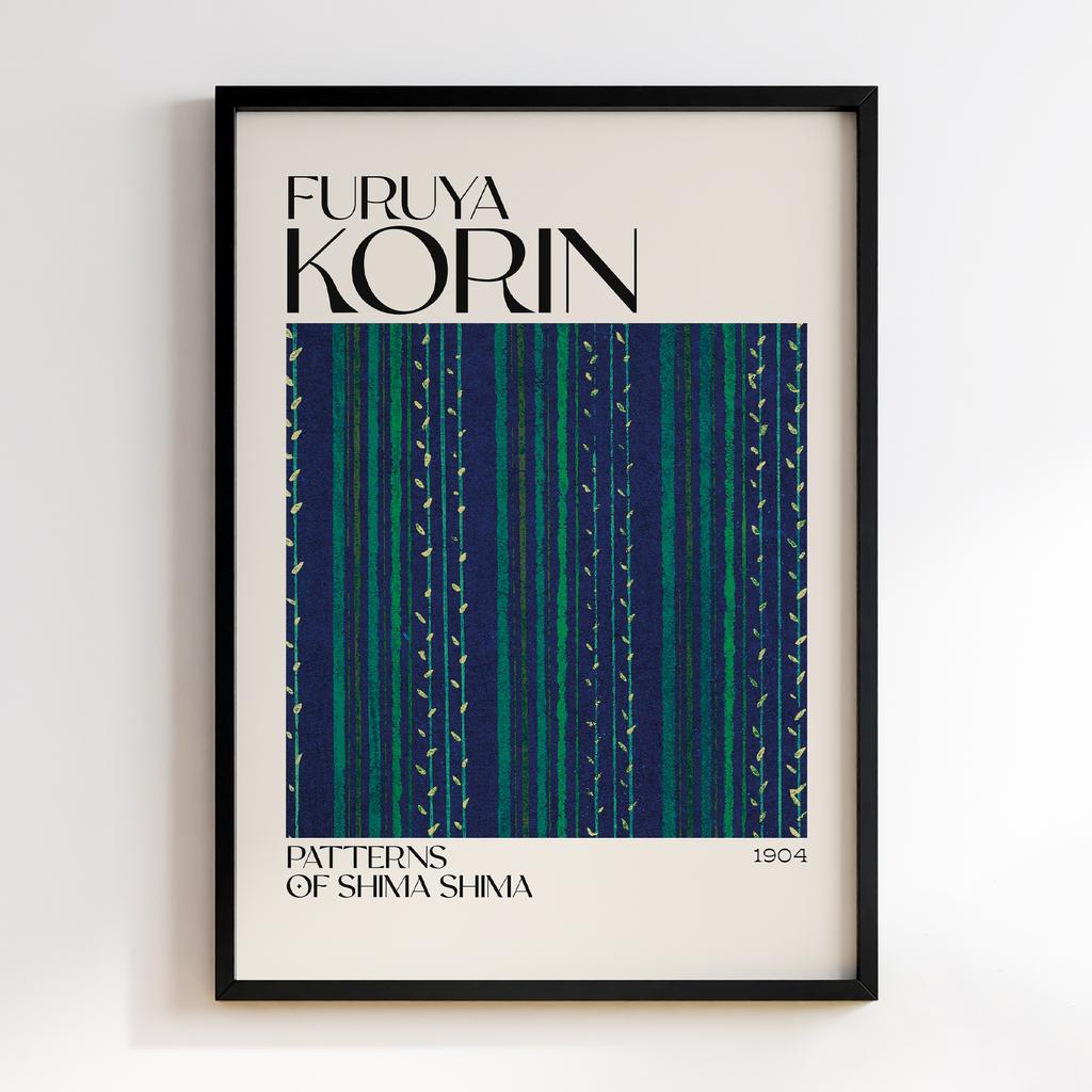 Постер Japanese woodblock patterns from Shima Shima 1904 by Furuya Korin #248