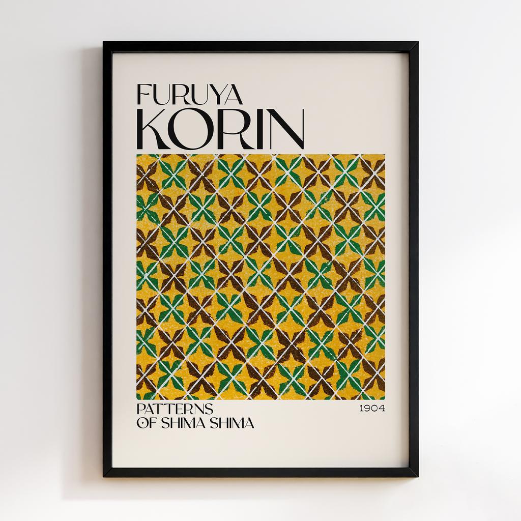 Постер Japanese woodblock patterns from Shima Shima 1904 by Furuya Korin #250