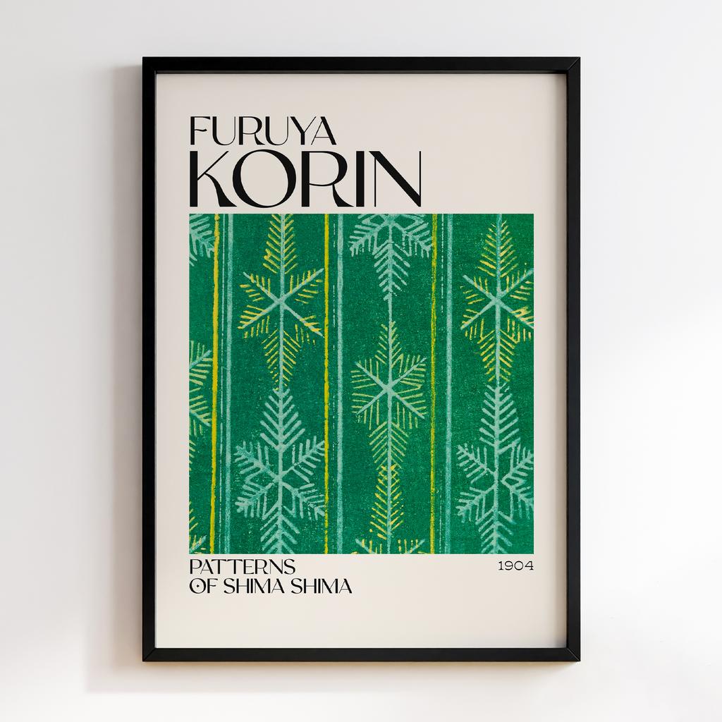 Постер Japanese woodblock patterns from Shima Shima 1904 by Furuya Korin #253