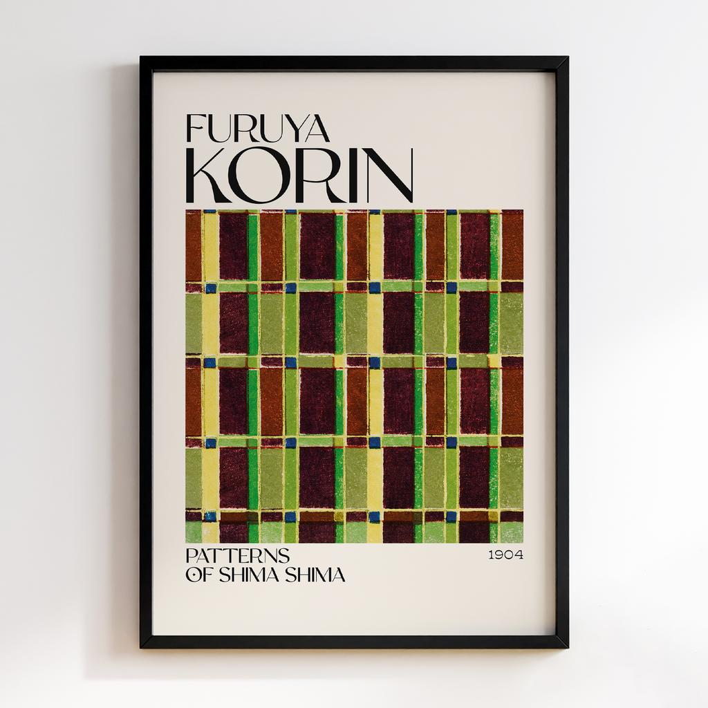 Постер Japanese woodblock patterns from Shima Shima 1904 by Furuya Korin #256