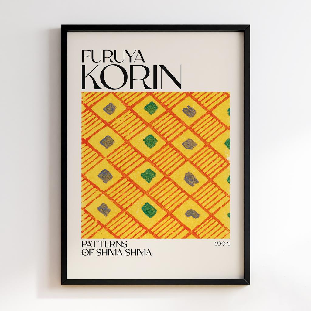 Постер Japanese woodblock patterns from Shima Shima 1904 by Furuya Korin #257