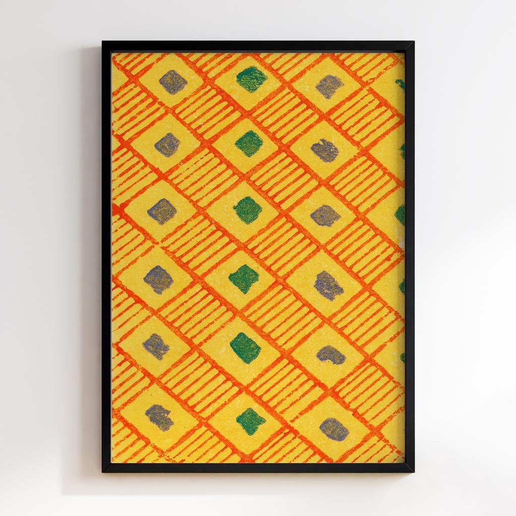 Постер Japanese woodblock patterns from Shima Shima 1904 by Furuya Korin #258