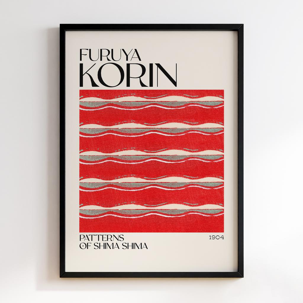 Постер Japanese woodblock patterns from Shima Shima 1904 by Furuya Korin #262