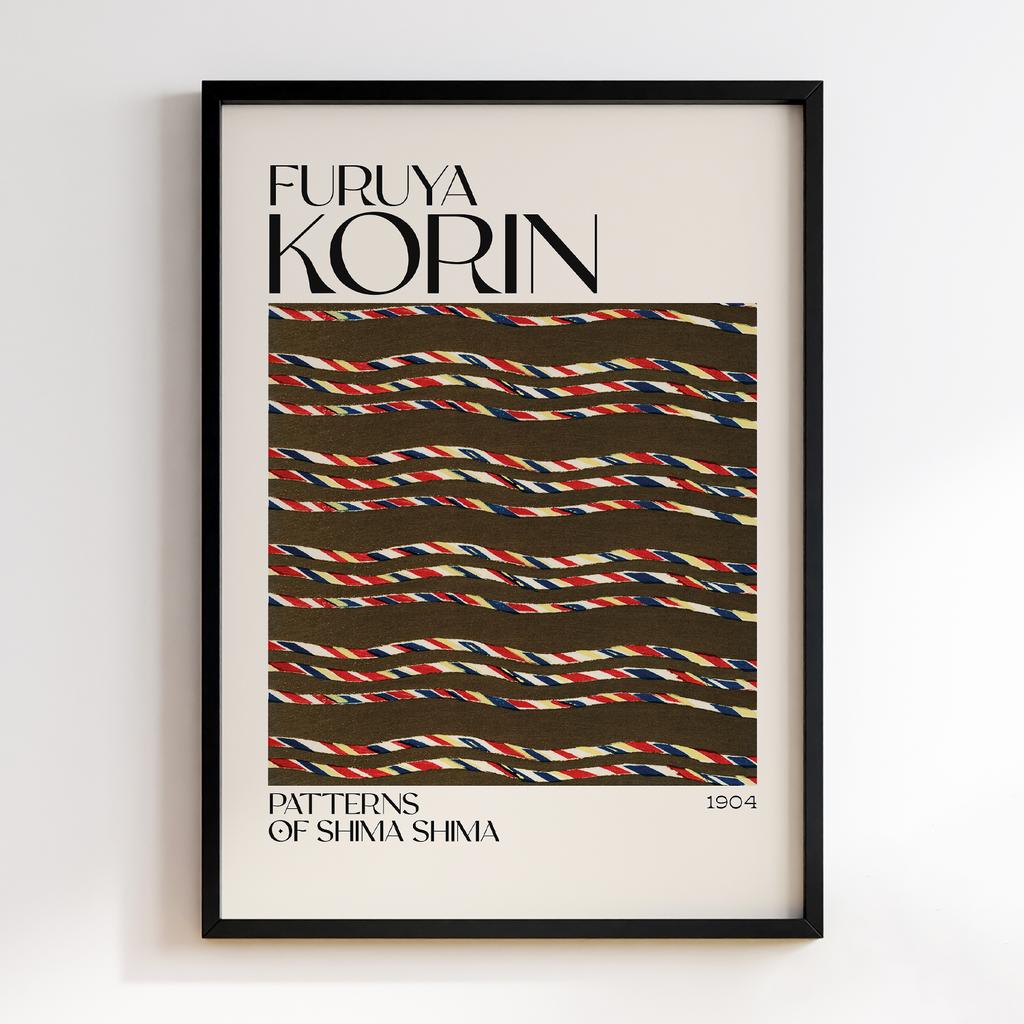 Постер Japanese woodblock patterns from Shima Shima 1904 by Furuya Korin #263