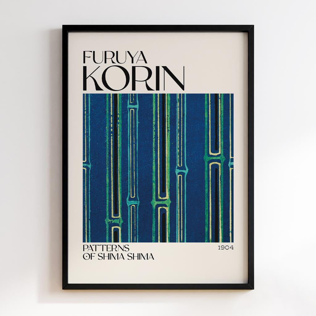 Постер Japanese woodblock patterns from Shima Shima 1904 by Furuya Korin #267