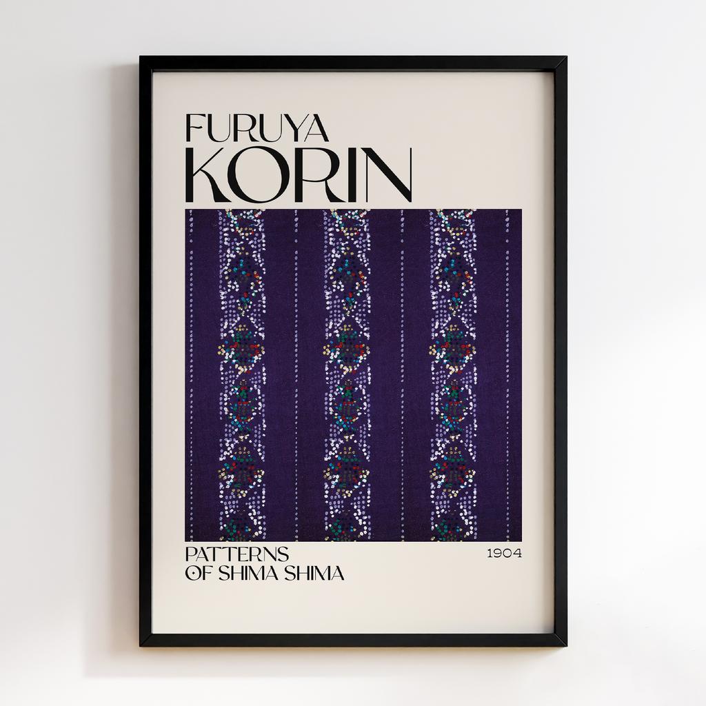 Постер Japanese woodblock patterns from Shima Shima 1904 by Furuya Korin #272