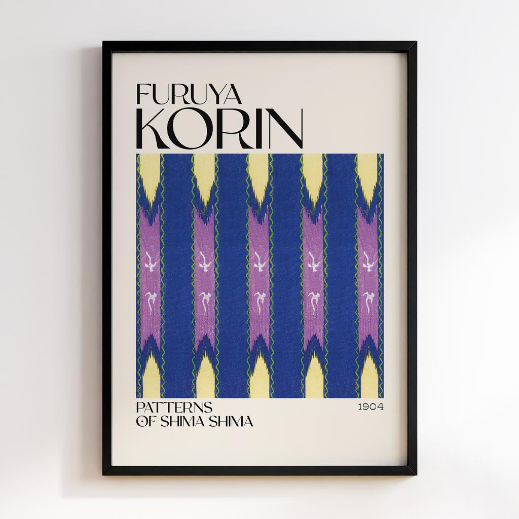 Постер Japanese woodblock patterns from Shima Shima 1904 by Furuya Korin #273