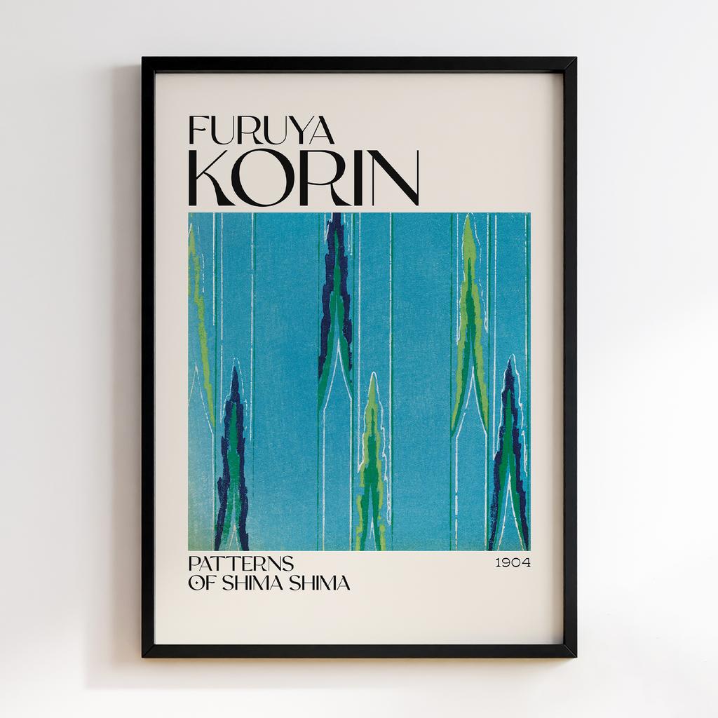 Постер Japanese woodblock patterns from Shima Shima 1904 by Furuya Korin #274