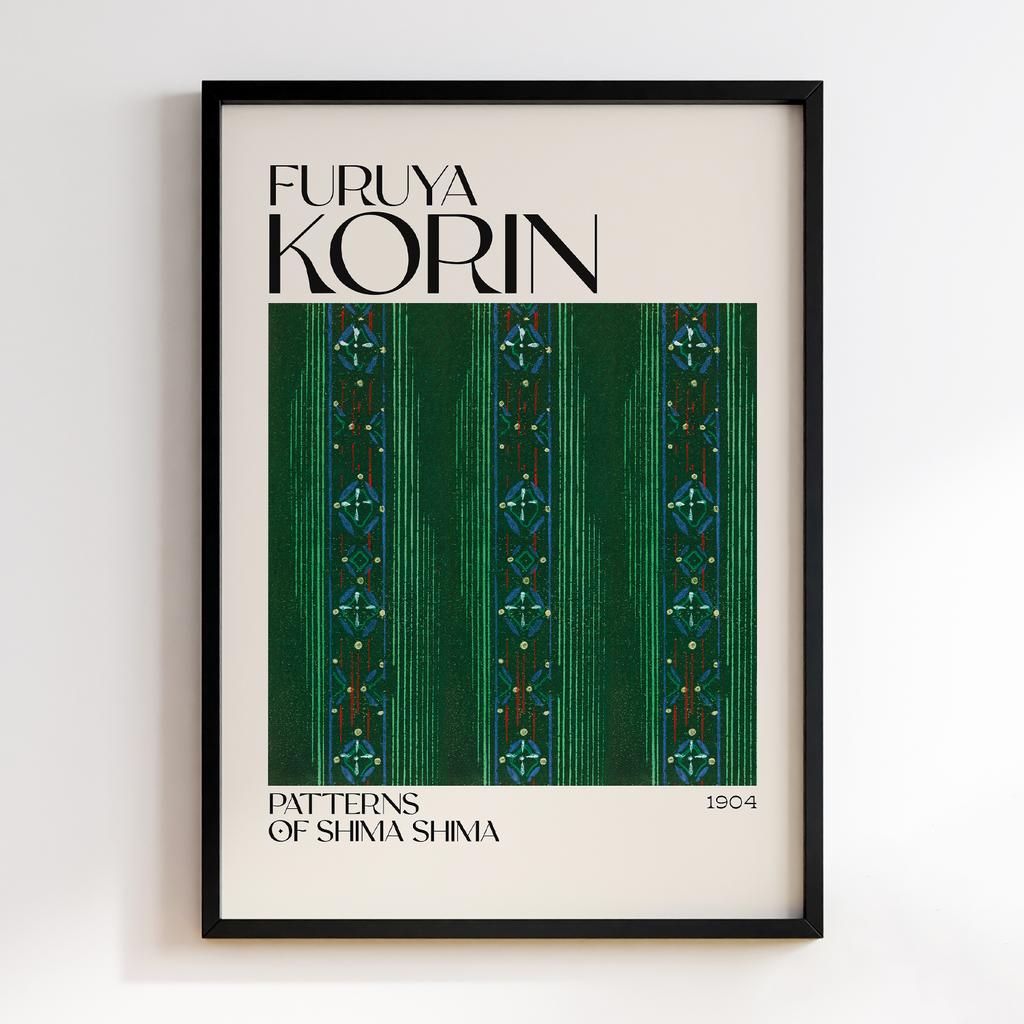 Постер Japanese woodblock patterns from Shima Shima 1904 by Furuya Korin #277