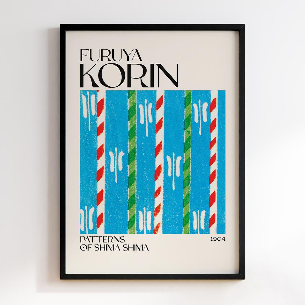 Постер Japanese woodblock patterns from Shima Shima 1904 by Furuya Korin #278