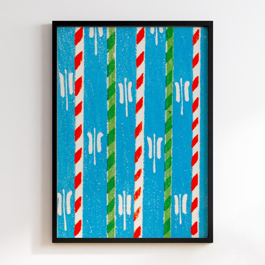 Постер Japanese woodblock patterns from Shima Shima 1904 by Furuya Korin #279