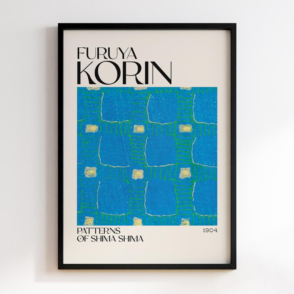 Постер Japanese woodblock patterns from Shima Shima 1904 by Furuya Korin #281