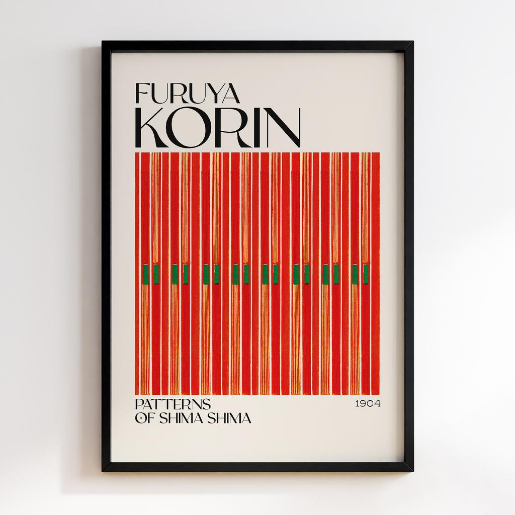 Постер Japanese woodblock patterns from Shima Shima 1904 by Furuya Korin #283