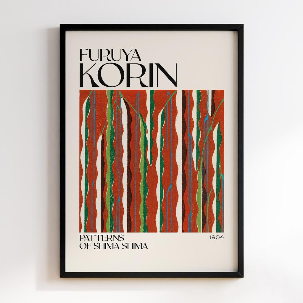 Постер Japanese woodblock patterns from Shima Shima 1904 by Furuya Korin #284