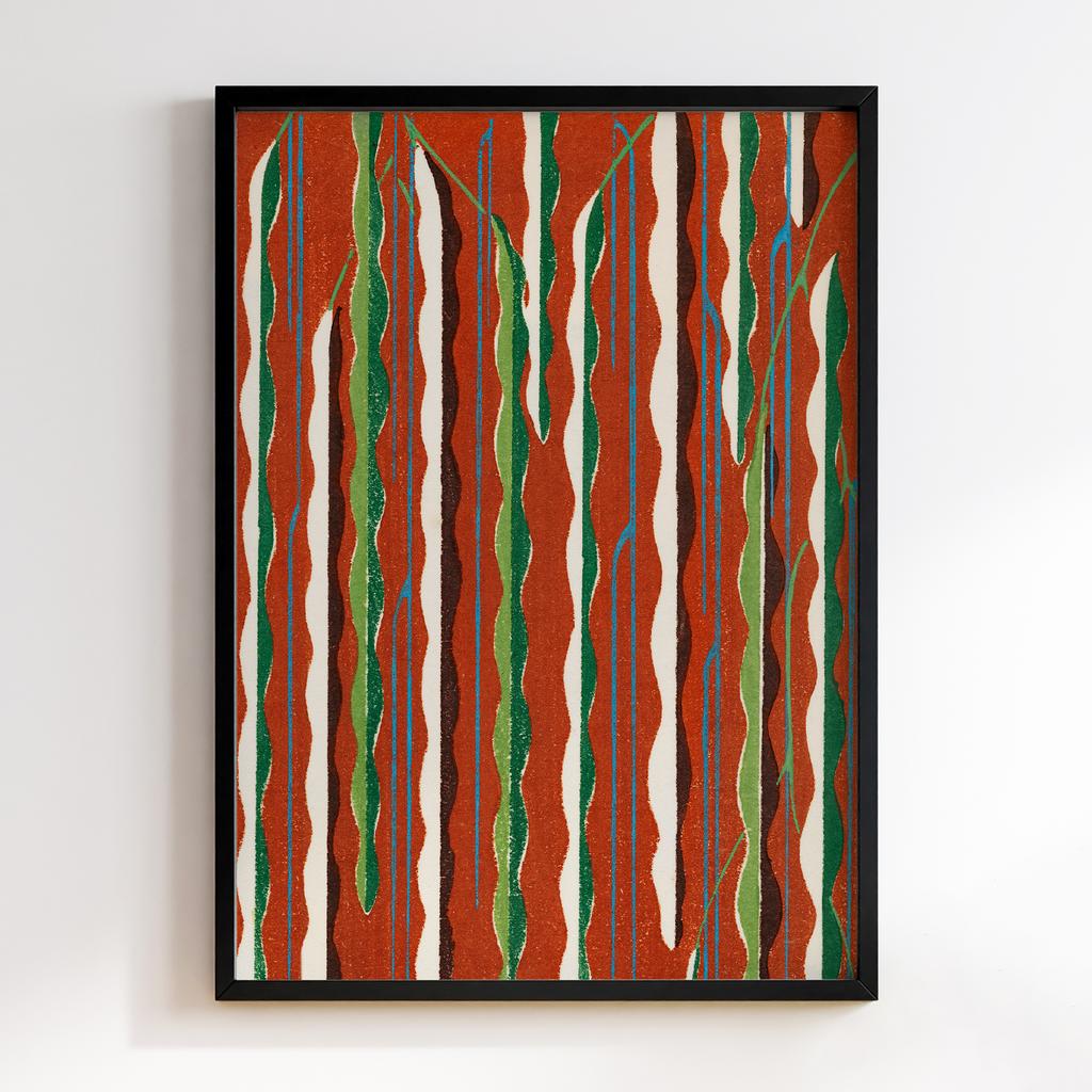 Постер Japanese woodblock patterns from Shima Shima 1904 by Furuya Korin #285