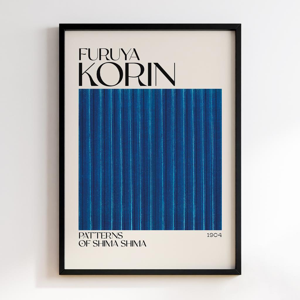 Постер Japanese woodblock patterns from Shima Shima 1904 by Furuya Korin #287