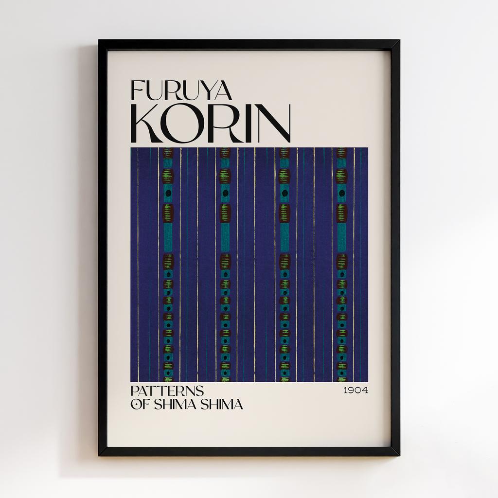 Постер Japanese woodblock patterns from Shima Shima 1904 by Furuya Korin #288