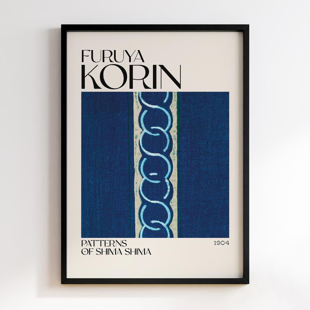 Постер Japanese woodblock patterns from Shima Shima 1904 by Furuya Korin #290