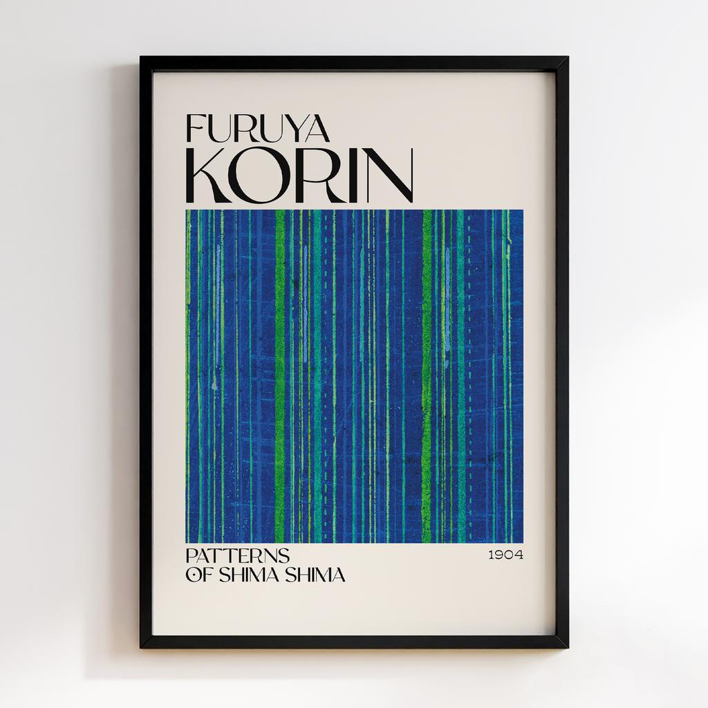 Постер Japanese woodblock patterns from Shima Shima 1904 by Furuya Korin #293