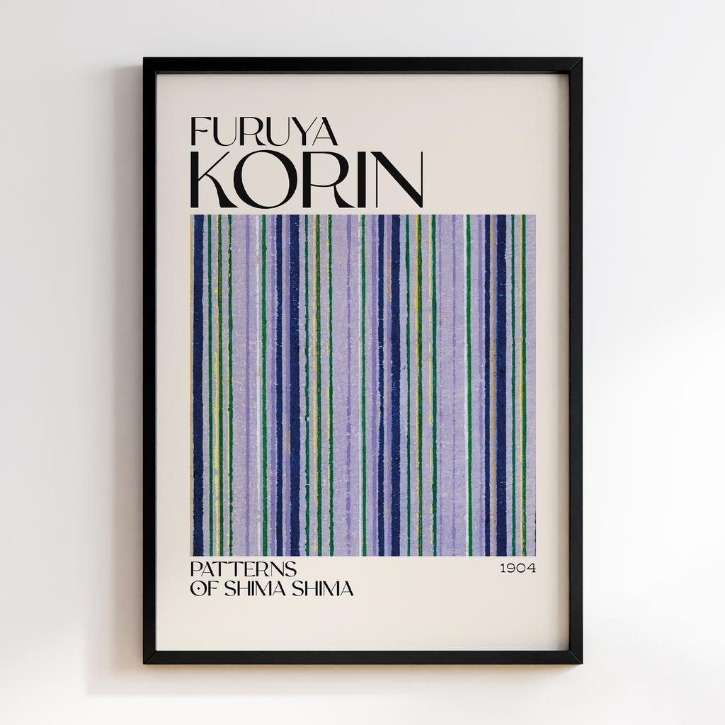 Постер Japanese woodblock patterns from Shima Shima 1904 by Furuya Korin #294