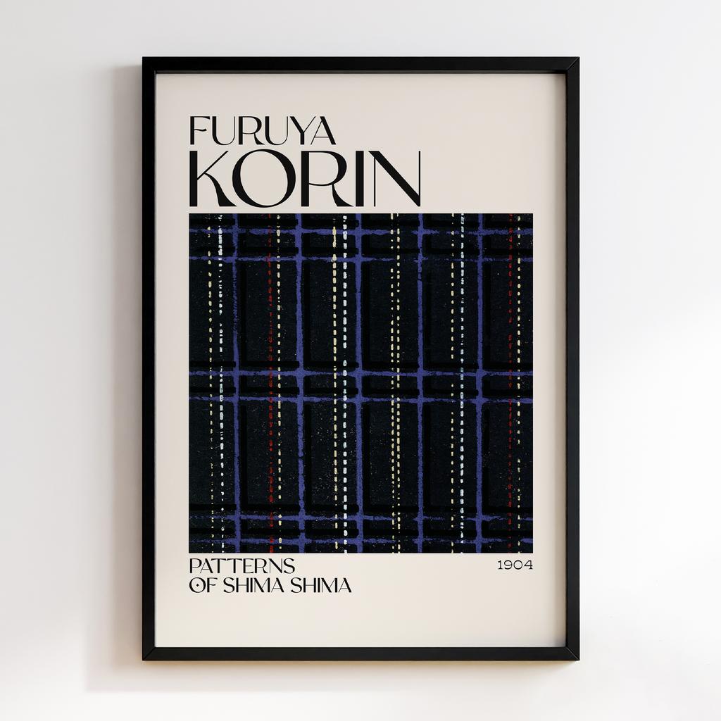 Постер Japanese woodblock patterns from Shima Shima 1904 by Furuya Korin #295