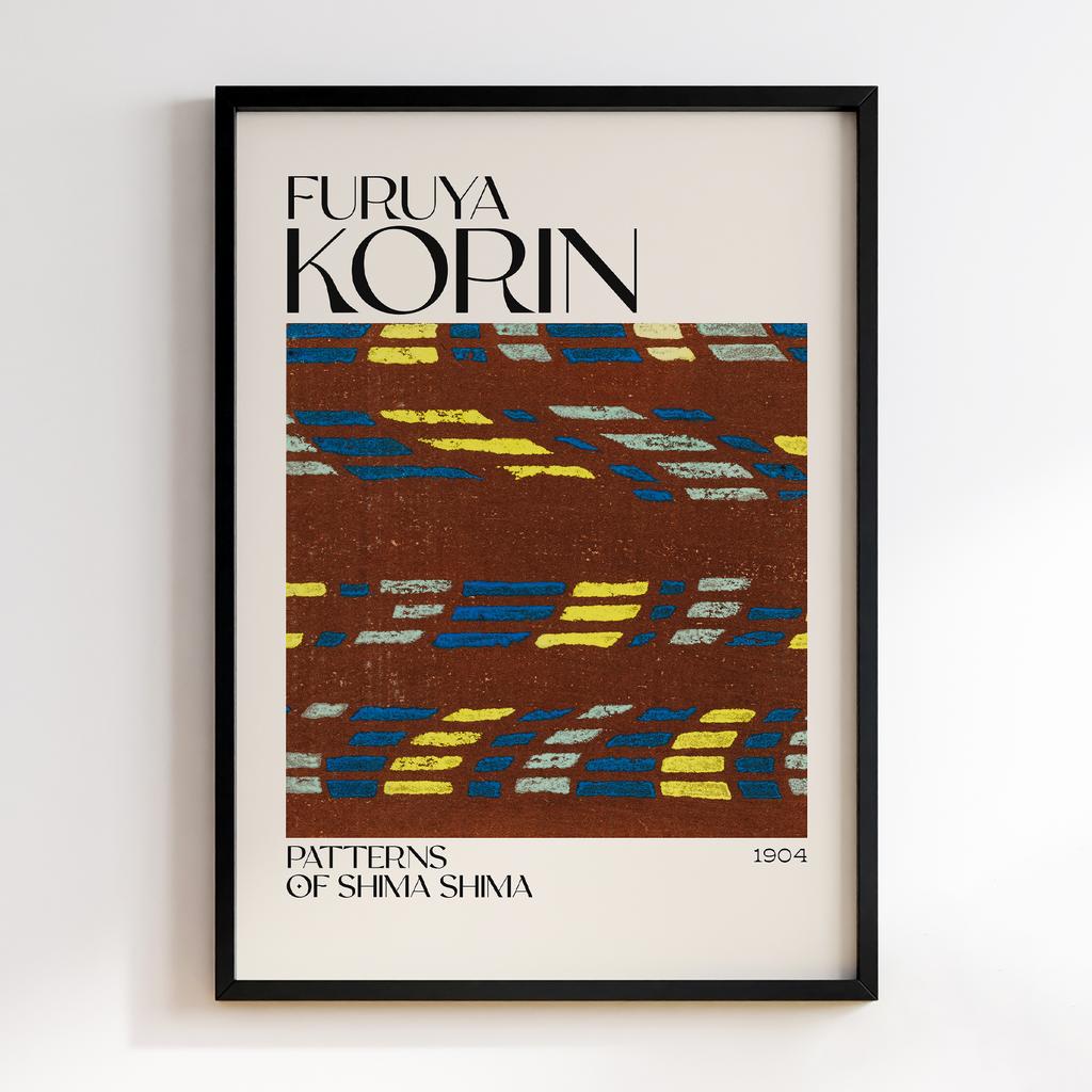 Постер Japanese woodblock patterns from Shima Shima 1904 by Furuya Korin #296