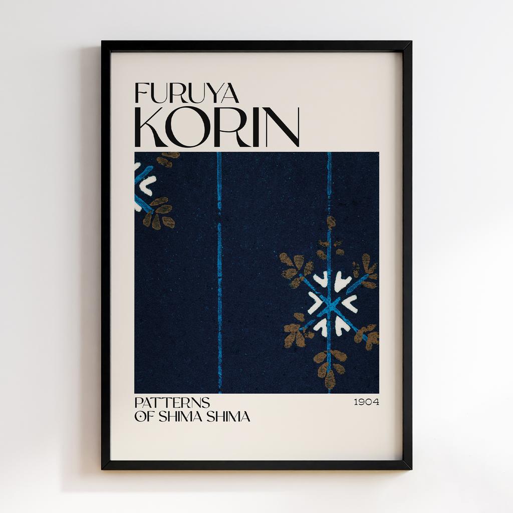 Постер Japanese woodblock patterns from Shima Shima 1904 by Furuya Korin #297