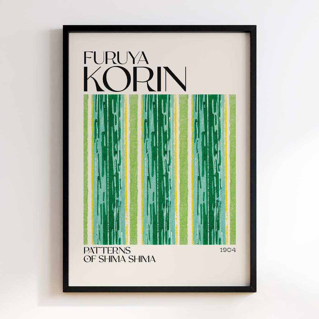 Постер Japanese woodblock patterns from Shima Shima 1904 by Furuya Korin #298