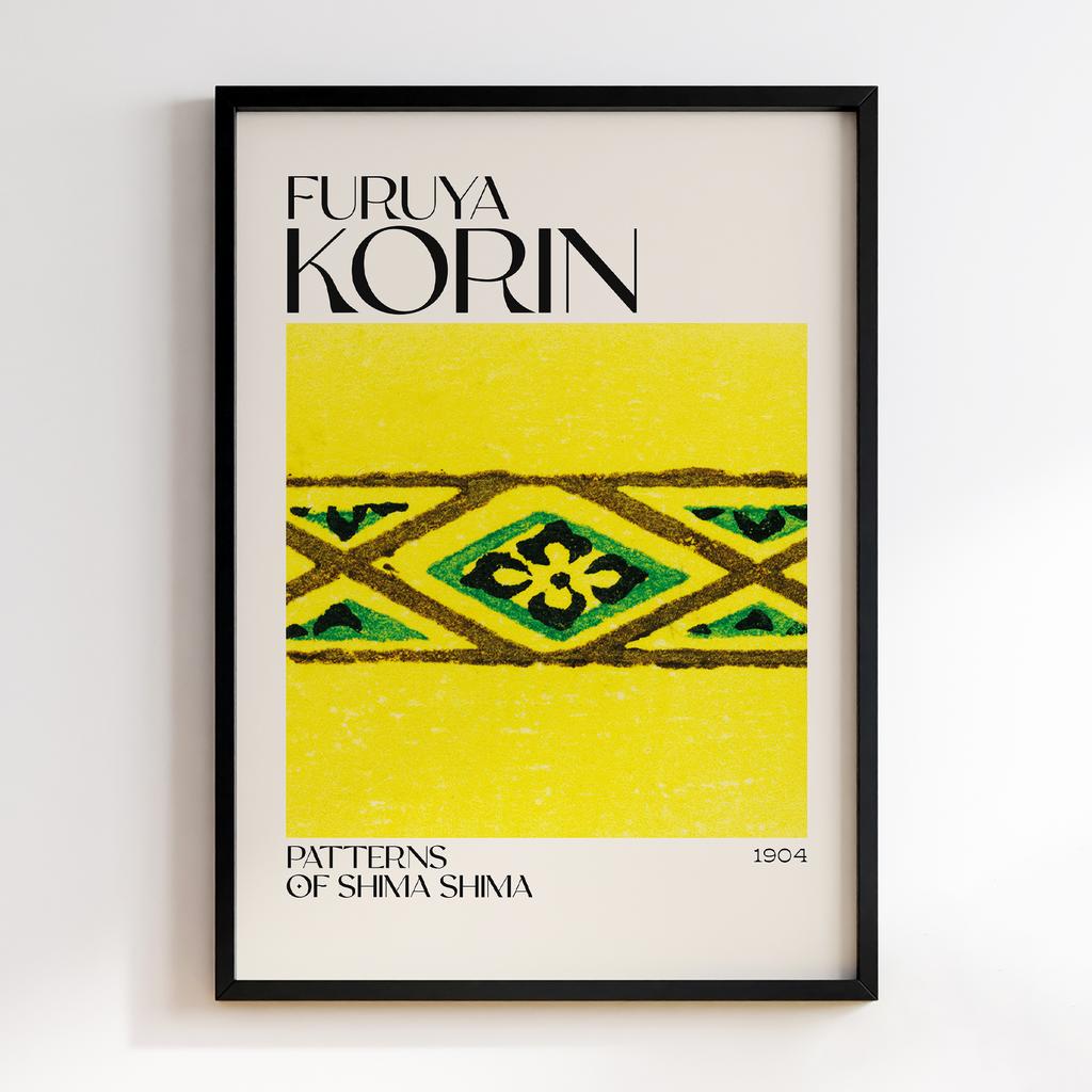 Постер Japanese woodblock patterns from Shima Shima 1904 by Furuya Korin #299