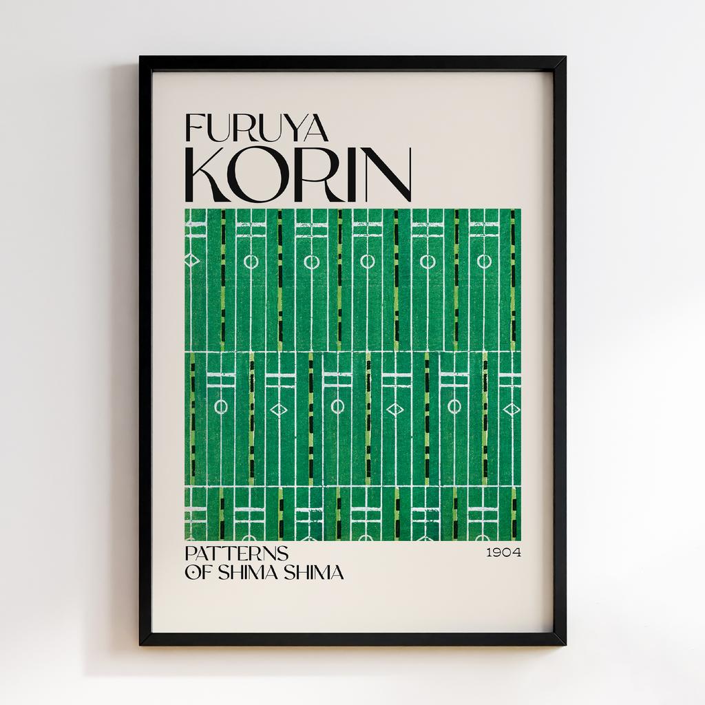 Постер Japanese woodblock patterns from Shima Shima 1904 by Furuya Korin #300