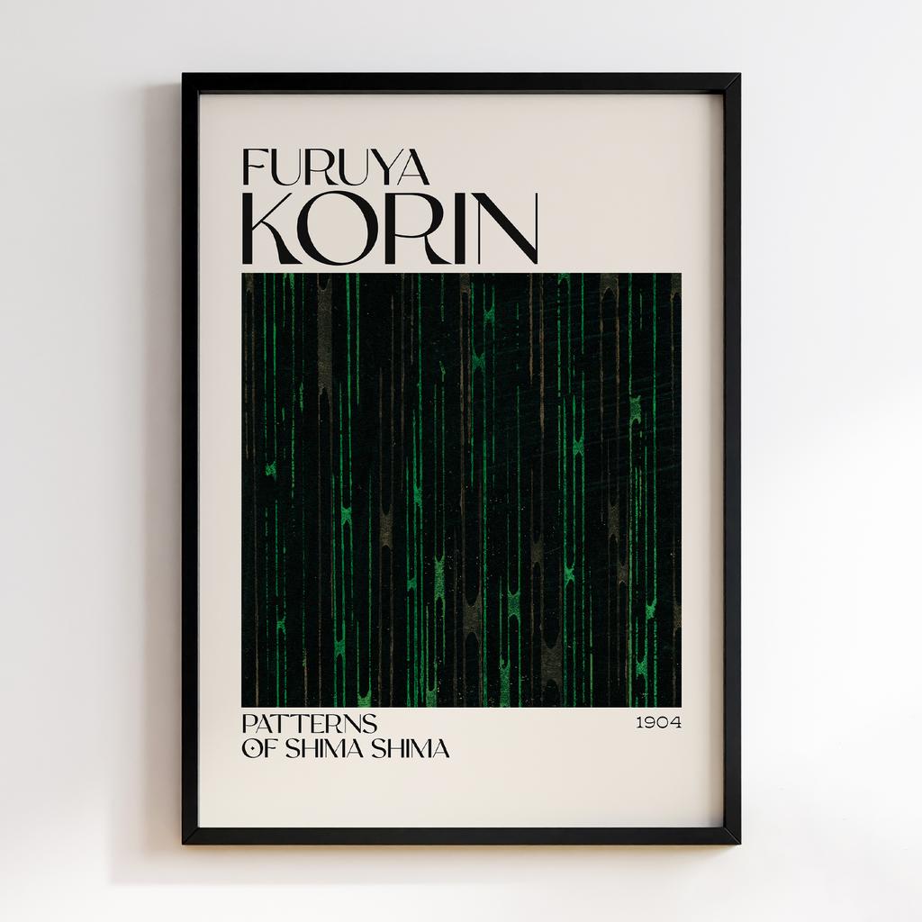 Постер Japanese woodblock patterns from Shima Shima 1904 by Furuya Korin #301