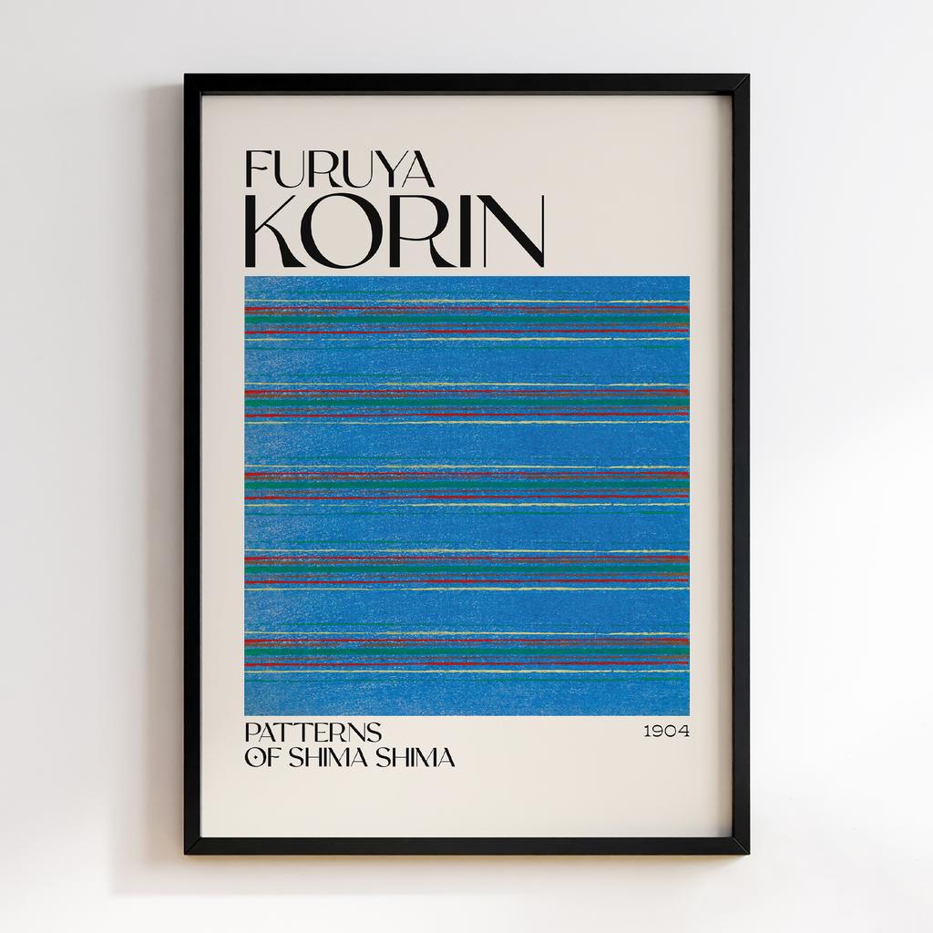 Постер Japanese woodblock patterns from Shima Shima 1904 by Furuya Korin #302