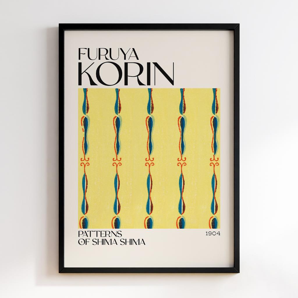Постер Japanese woodblock patterns from Shima Shima 1904 by Furuya Korin #304