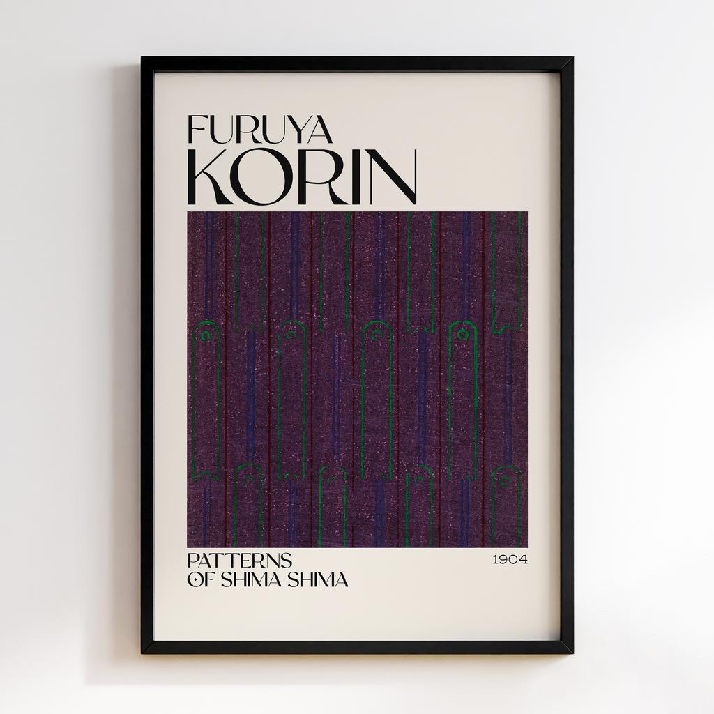 Постер Japanese woodblock patterns from Shima Shima 1904 by Furuya Korin #305