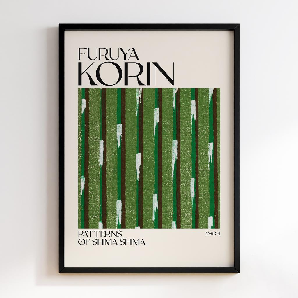 Постер Japanese woodblock patterns from Shima Shima 1904 by Furuya Korin #306