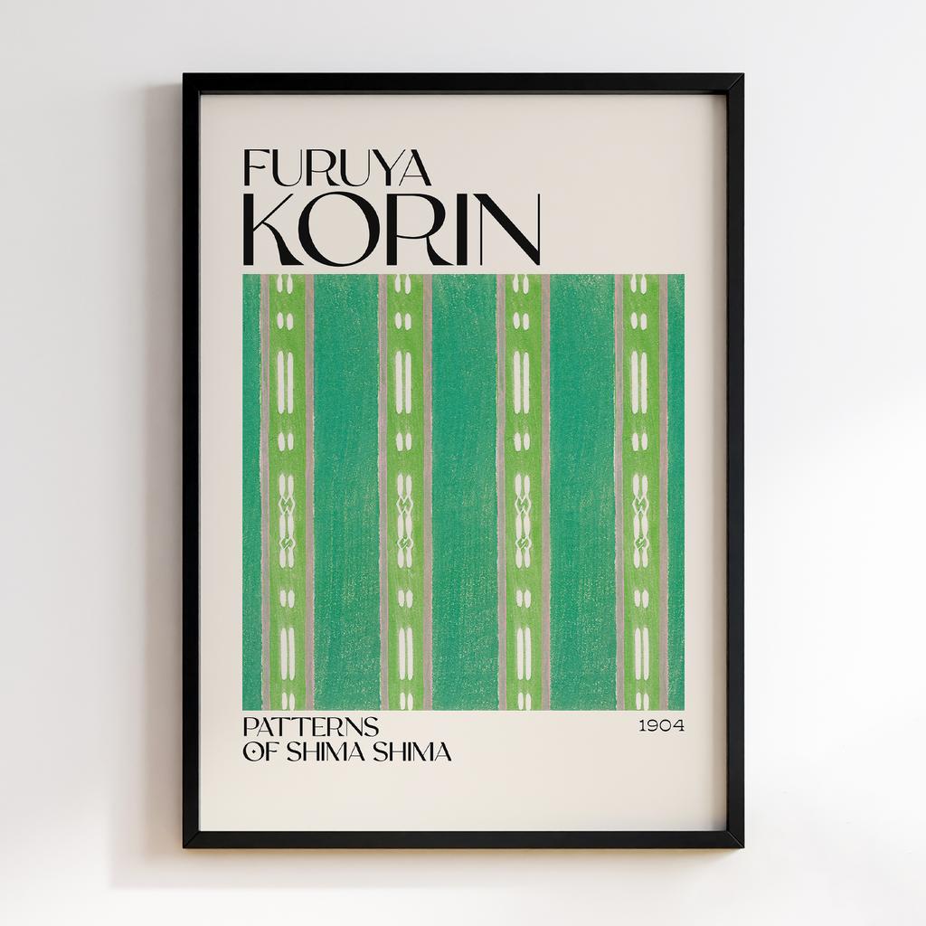 Постер Japanese woodblock patterns from Shima Shima 1904 by Furuya Korin #307