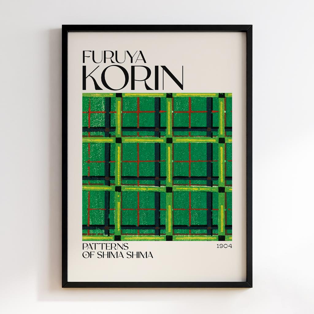 Постер Japanese woodblock patterns from Shima Shima 1904 by Furuya Korin #310