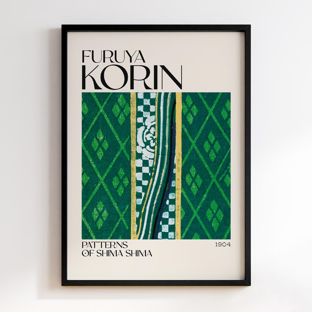 Постер Japanese woodblock patterns from Shima Shima 1904 by Furuya Korin #311