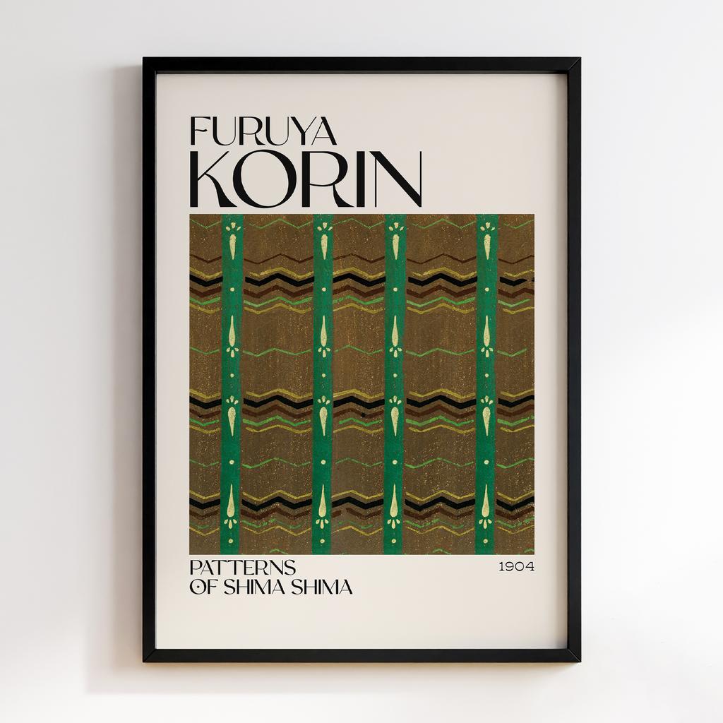 Постер Japanese woodblock patterns from Shima Shima 1904 by Furuya Korin #312